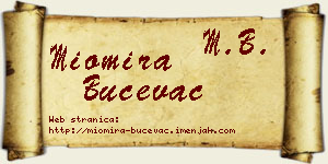 Miomira Bučevac vizit kartica